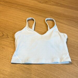 Lululemon white crop with built in bra